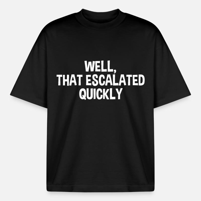 Qui a rapidement progressé - T-shirt unisexe boxy épais biologique Stanley/Stella - noir