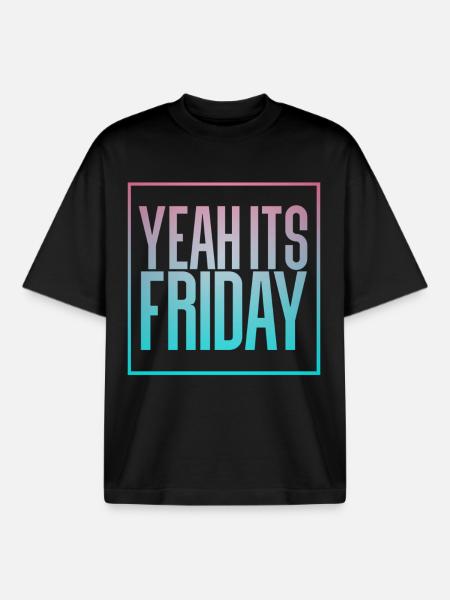 Friday - Boxy Heavyweight Unisex Organic T-Shirt by Stanley/Stella - black