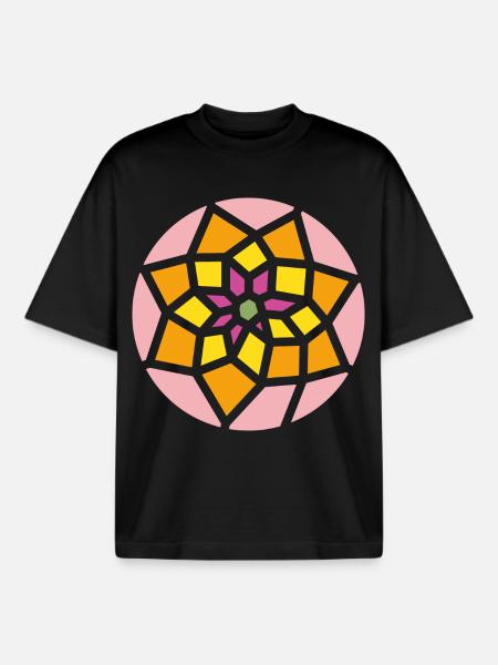 mandala - Boxy Heavyweight Unisex Organic T-Shirt by Stanley/Stella - black