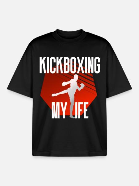 Kickboxing kickboxing - T-shirt unisexe boxy épais biologique Stanley/Stella - noir