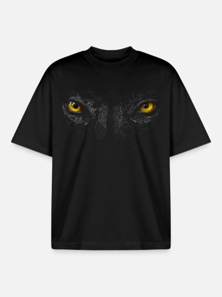 yeux - T-shirt unisexe boxy épais biologique Stanley/Stella - noir