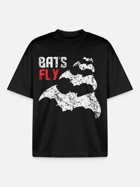 Bats Fly - Boxy Heavyweight Unisex Organic T-Shirt von Stanley/Stella - Schwarz