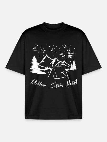 Million Stars Hotel - Boxy Heavyweight Unisex Organic T-Shirt by Stanley/Stella - black
