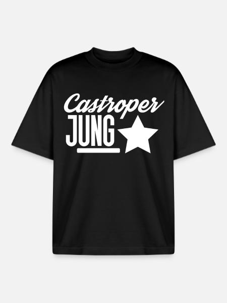 Castrop Rauxel - T-shirt unisexe boxy épais biologique Stanley/Stella - noir
