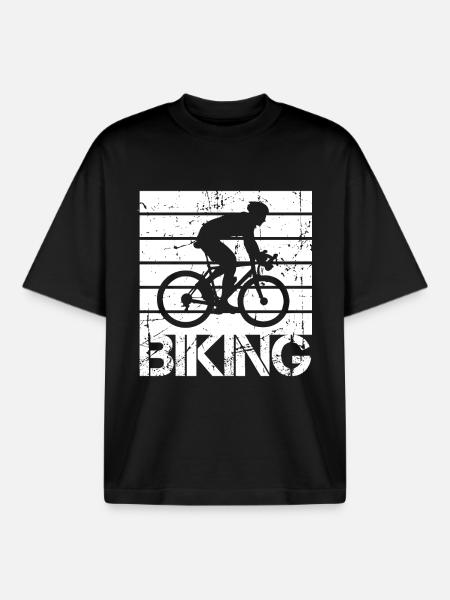 cyclisme - T-shirt unisexe boxy épais biologique Stanley/Stella - noir