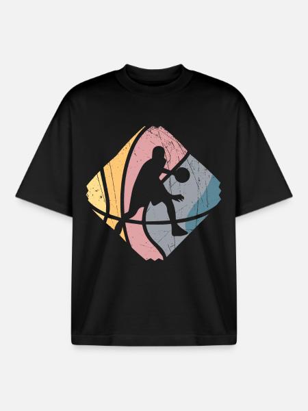 Basketball Basketball - Conception - T-shirt unisexe boxy épais biologique Stanley/Stella - noir