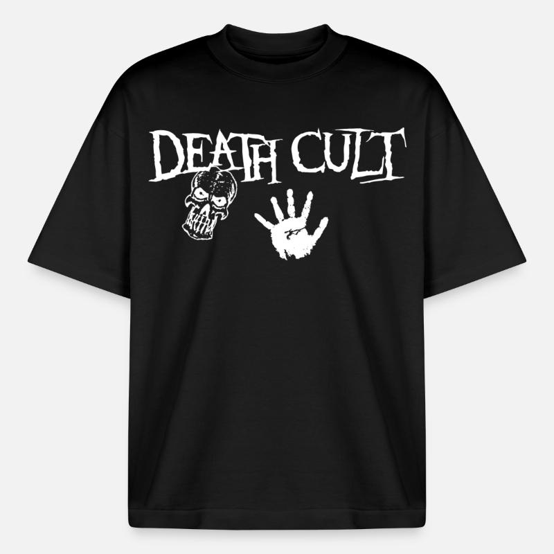 Todeskult, Skull Design - Boxy Heavyweight Unisex Organic T-Shirt von Stanley/Stella - Schwarz