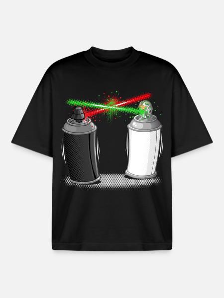 Graffiti wars - Boxy Heavyweight Unisex Organic T-Shirt von Stanley/Stella - Schwarz