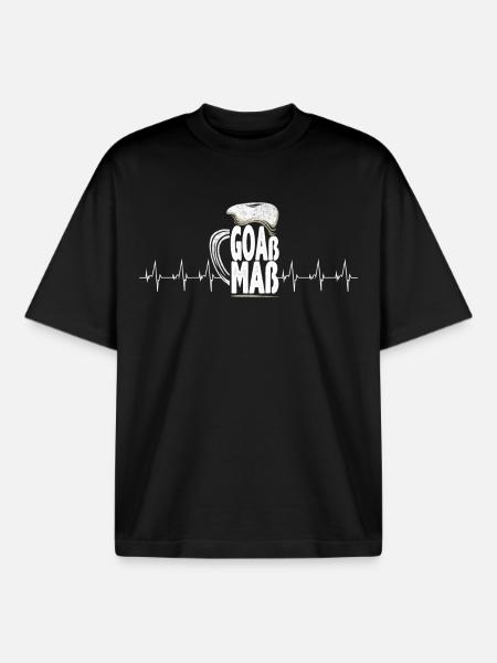 goassherzschlag - Boxy Heavyweight Unisex Organic T-Shirt von Stanley/Stella - Schwarz