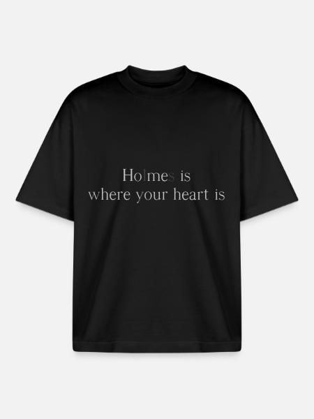 Holmes is where your heart is - Boxy Heavyweight Unisex Organic T-Shirt by Stanley/Stella - black