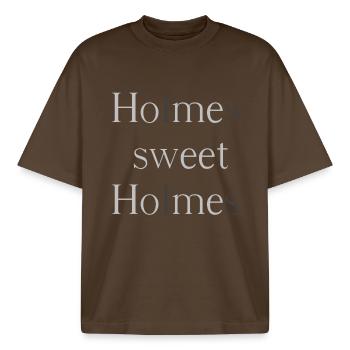 Holmes, sweet Holmes - Boxy Heavyweight Unisex Organic T-Shirt von Stanley/Stella - Dunkelbraun - Vorne - AI Model Male 185 light (185cm) & AI Model Female 172 dark (172cm)