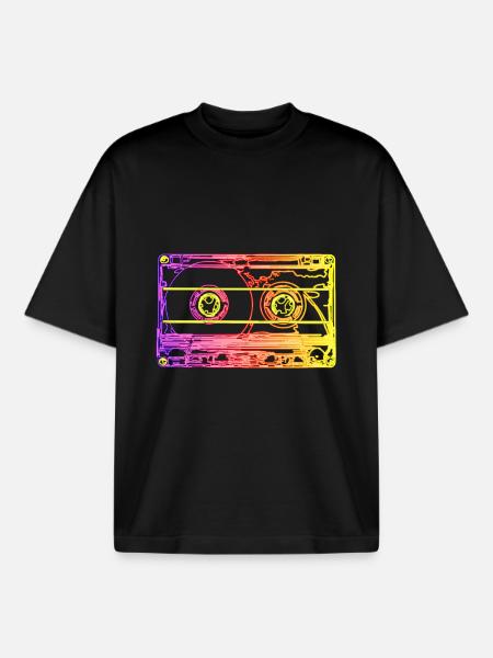 90s - Boxy Heavyweight Unisex Organic T-Shirt by Stanley/Stella - black