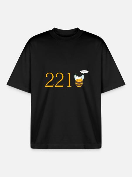 221bee - T-shirt unisexe boxy épais biologique Stanley/Stella - noir