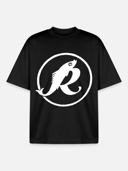 Rostocker Fischkombinat - Boxy Heavyweight Unisex Organic T-Shirt von Stanley/Stella - Schwarz