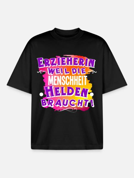 Erzieherin - Boxy Heavyweight Unisex Organic T-Shirt von Stanley/Stella - Schwarz