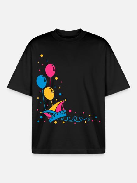 Narrenkappe Karneval Fasching - Boxy Heavyweight Unisex Organic T-Shirt von Stanley/Stella - Schwarz