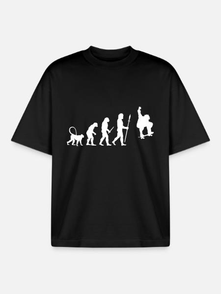 Skater Evolution - T-shirt unisexe boxy épais biologique Stanley/Stella - noir