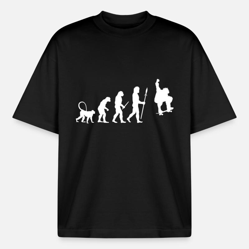 Skater Evolution - Boxy Heavyweight Unisex Organic T-Shirt von Stanley/Stella - Schwarz