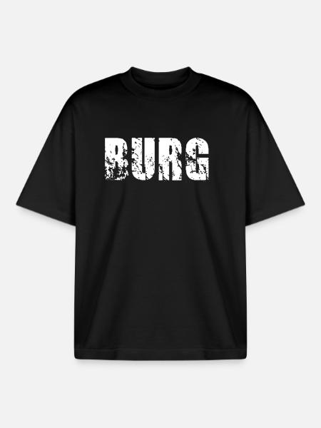 Burg - Boxy Heavyweight Unisex Organic T-Shirt von Stanley/Stella - Schwarz
