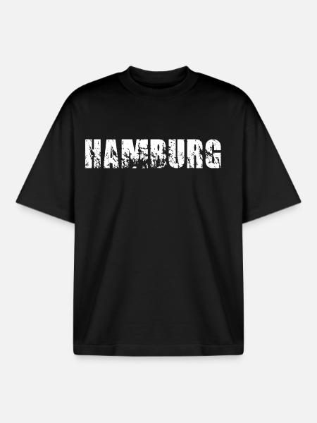 Hamburg - Boxy Heavyweight Unisex Organic T-Shirt von Stanley/Stella - Schwarz