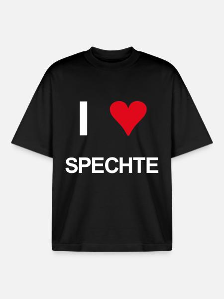 I love spechte - Boxy Heavyweight Unisex Organic T-Shirt von Stanley/Stella - Schwarz