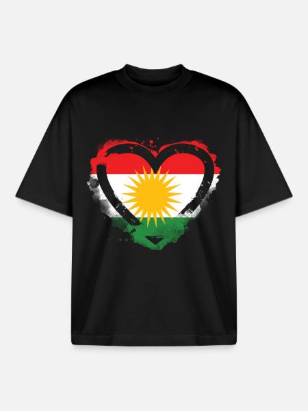 Kurds Kurdistan - Boxy Heavyweight Unisex Organic T-Shirt by Stanley/Stella - black