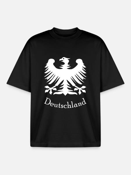 Deutschland Adler - Boxy Heavyweight Unisex Organic T-Shirt von Stanley/Stella - Schwarz