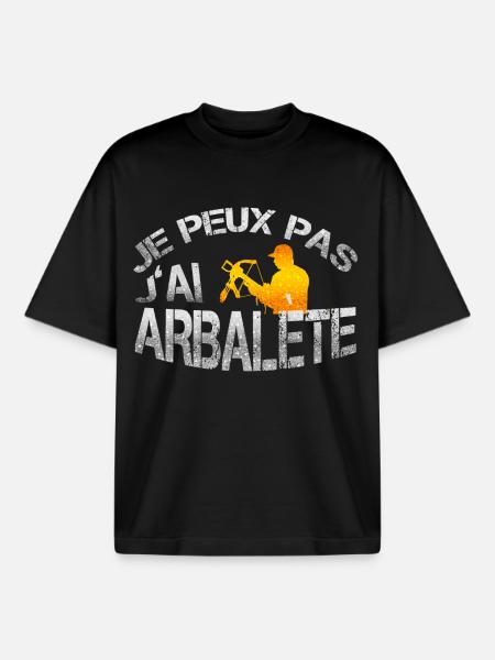 Arbalète - T-shirt unisexe boxy épais biologique Stanley/Stella - noir