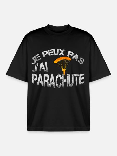 Parachute - T-shirt unisexe boxy épais biologique Stanley/Stella - noir