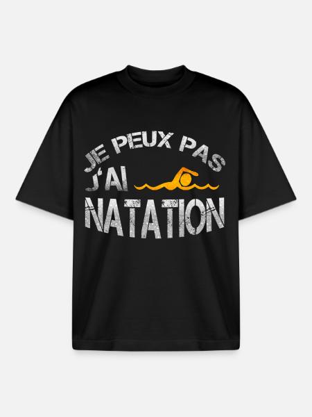 natation - Boxy Heavyweight Unisex Organic T-Shirt von Stanley/Stella - Schwarz