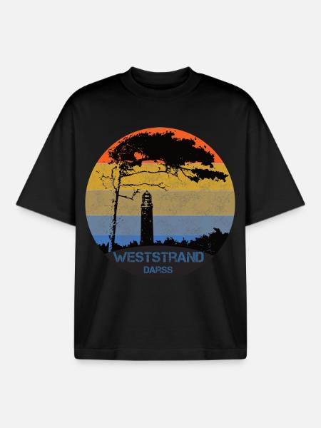 Ostsee, Darss, Weststrand - Boxy Heavyweight Unisex Organic T-Shirt von Stanley/Stella - Schwarz
