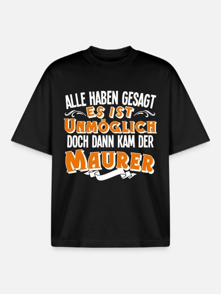 Maurer - Boxy Heavyweight Unisex Organic T-Shirt von Stanley/Stella - Schwarz