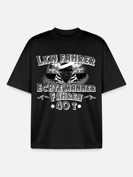 Lkw Fahrer - Boxy Heavyweight Unisex Organic T-Shirt von Stanley/Stella - Schwarz