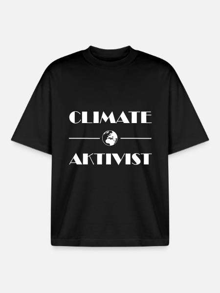 Climate Activist - Boxy Heavyweight Unisex Organic T-Shirt by Stanley/Stella - black