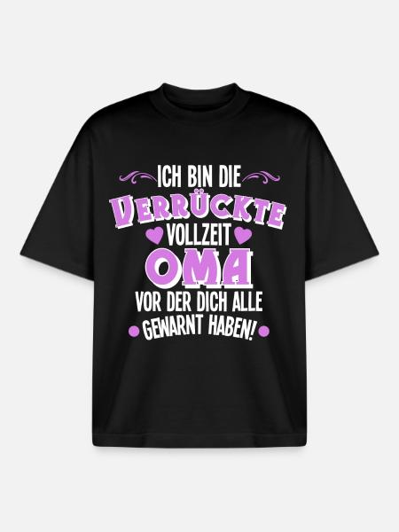 Oma - Boxy Heavyweight Unisex Organic T-Shirt von Stanley/Stella - Schwarz