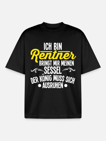 Rentner - Boxy Heavyweight Unisex Organic T-Shirt von Stanley/Stella - Schwarz