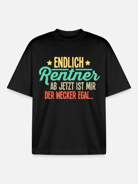 Rentner - Boxy Heavyweight Unisex Organic T-Shirt von Stanley/Stella - Schwarz