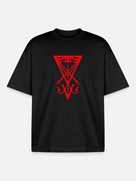 Lucifer symbol - Boxy Heavyweight Unisex Organic T-Shirt by Stanley/Stella - black