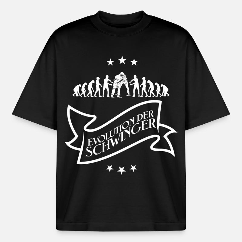 Schwinger Schwingen Evolution T-Shirt Design - Boxy Heavyweight Unisex Organic T-Shirt von Stanley/Stella - Schwarz