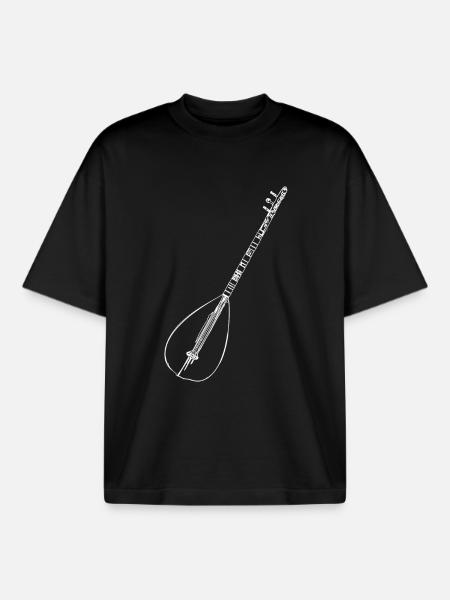 Baglama - T-shirt unisexe boxy épais biologique Stanley/Stella - noir