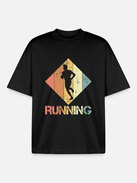 Joggen - Boxy Heavyweight Unisex Organic T-Shirt von Stanley/Stella - Schwarz