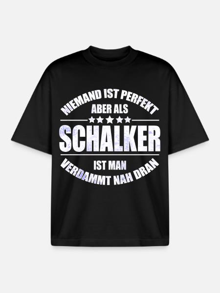 Schalker Fan Design Geschenkidee - Boxy Heavyweight Unisex Organic T-Shirt von Stanley/Stella - Schwarz