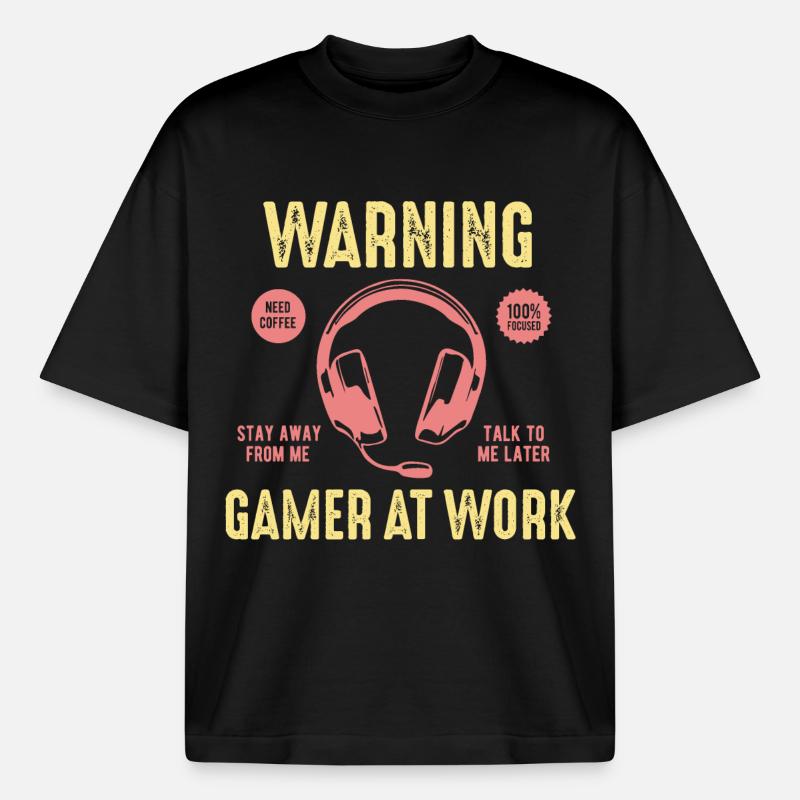 Computerspiele - Heavyweight Unisex Boxy T-Shirt von stanley/stella	 - Schwarz