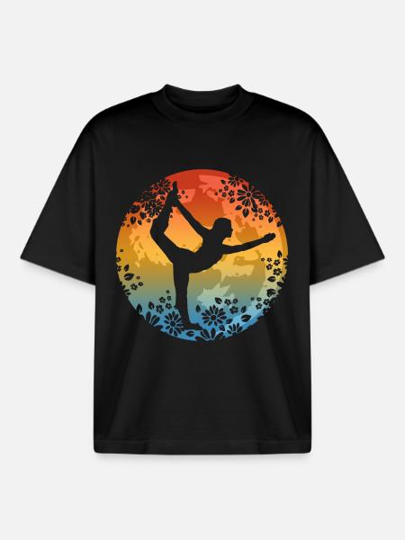 Pilates yoga - Boxy Heavyweight Unisex Organic T-Shirt by Stanley/Stella - black