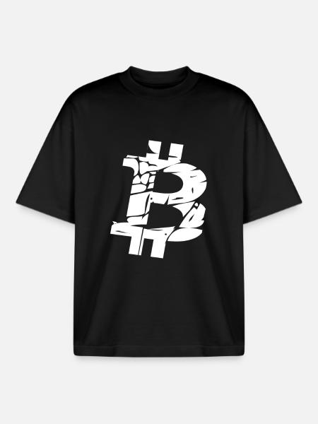 Révolution Bitcoin - T-shirt unisexe boxy épais biologique Stanley/Stella - noir