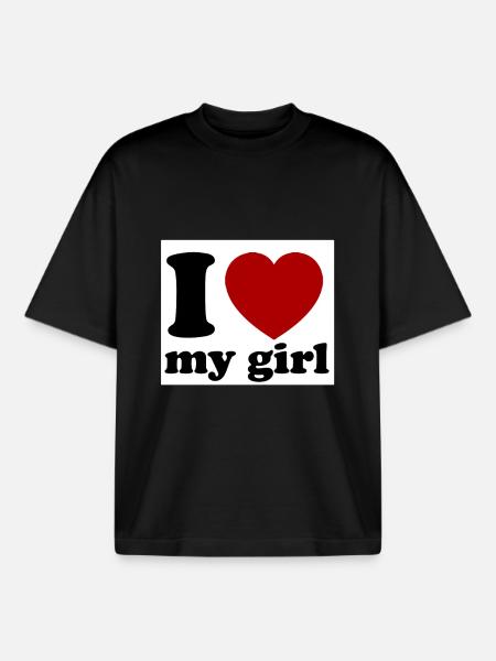 girlfriend - Boxy Heavyweight Unisex Organic T-Shirt by Stanley/Stella - black