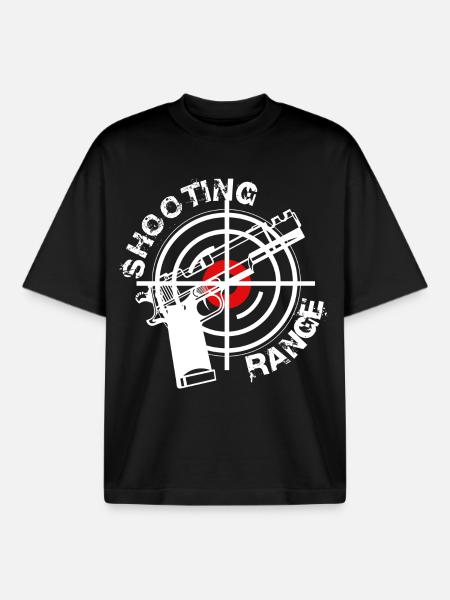 Shooting club - Boxy Heavyweight Unisex Organic T-Shirt by Stanley/Stella - black
