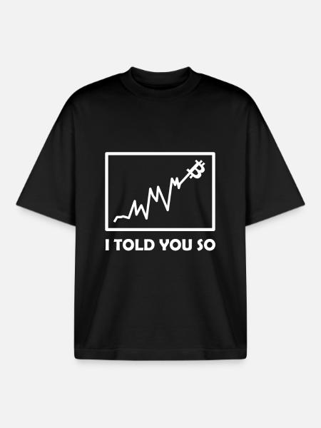 I told you - Boxy Heavyweight Unisex Organic T-Shirt by Stanley/Stella - black