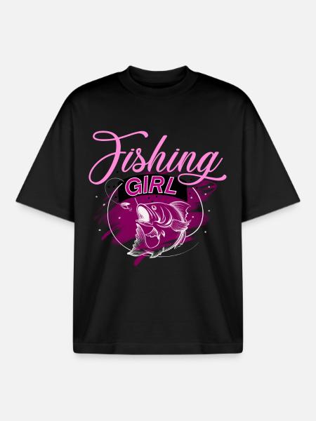 Pêcheur, pêche, pêcheur - T-shirt unisexe boxy épais biologique Stanley/Stella - noir