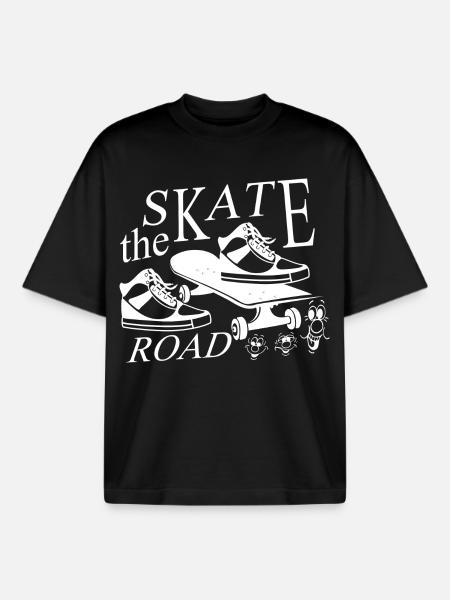 Patineur - T-shirt unisexe boxy épais biologique Stanley/Stella - noir